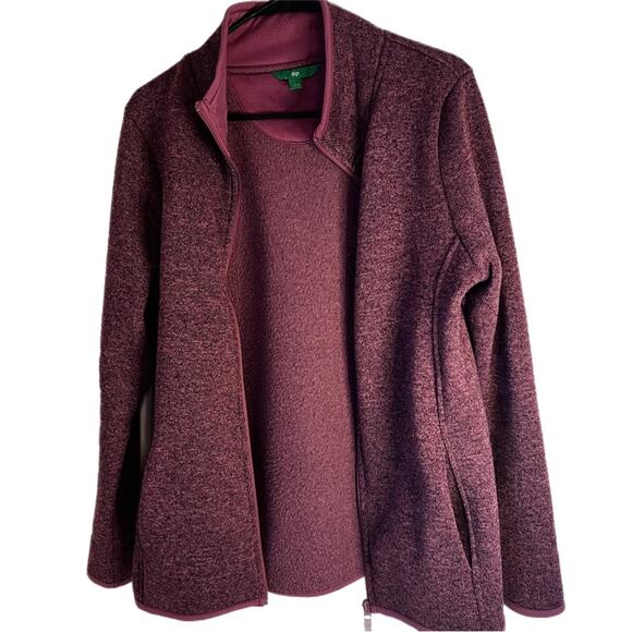 Dip Brand fleece Purple Blush Pink Jacket Sweater 100% polyester Size Large. - Picture 4 of 9